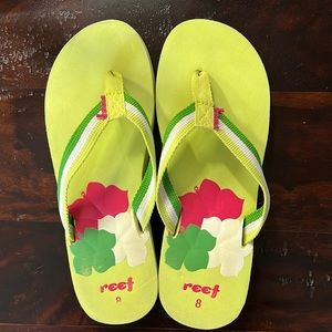 Reef Ladies Flip Flop size 8 Tropical Green